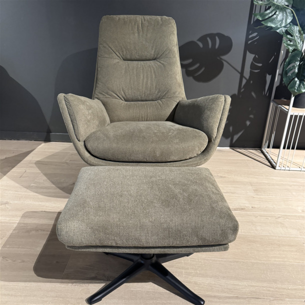 Flexlux Moro fauteuil in stof (met voetbank) - 0
